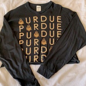 PINK, M Purdue cropped sweatshirt